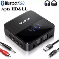 bluetooth 5 0 audio transmitter receiver aptx hd ll low latency csr8675 wireless adapter rca spdif 3 5mm aux jack for tv pc car