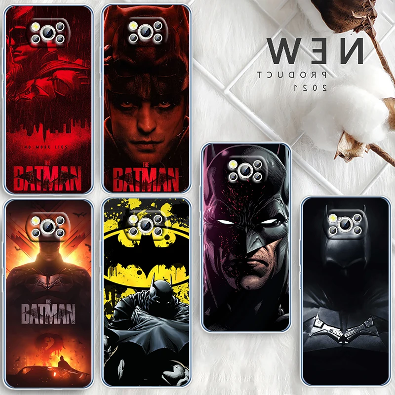 

Cool Superhero Batman For Xiaomi Redmi Note 10S 9 Civi Poco X4 X3 NFC F3 GT M4 M3 M2 X2 F2 Pro C3 5G Transparent Phone Case