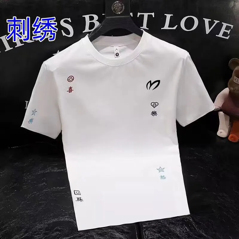 

2023 Summer South Korean Men's GOLF Embroidered Short Sleeve T-shirt Fashion Trend Women's Golf Round Neck Top T-shirt