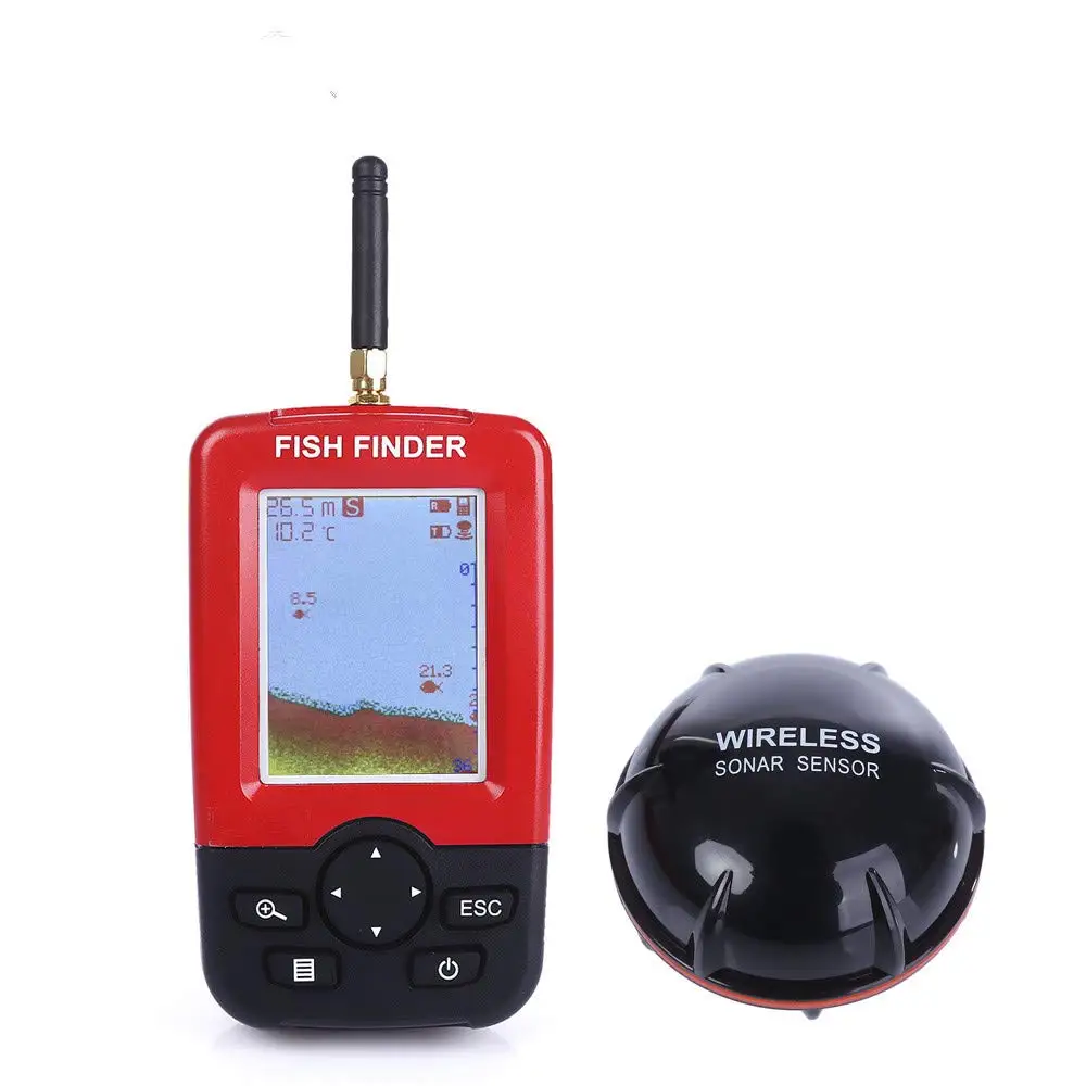 Portable Fish Finder 45M Wireless Sonar Fishing 100m Wireless Fish Finder HD Screen Display Ultrasonic Fish Finder Depth Sounder enlarge