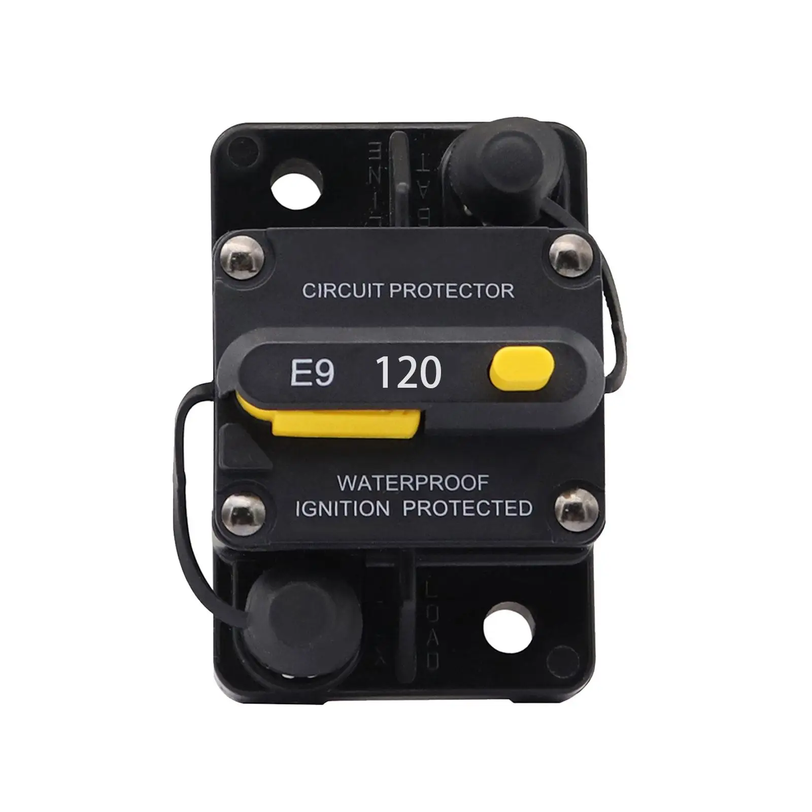 

120A-150A Car Circuit Breaker Manual Reset Waterproof Fuse For Boat Marine RV Yacht Restore Fuse Switch Protection Black