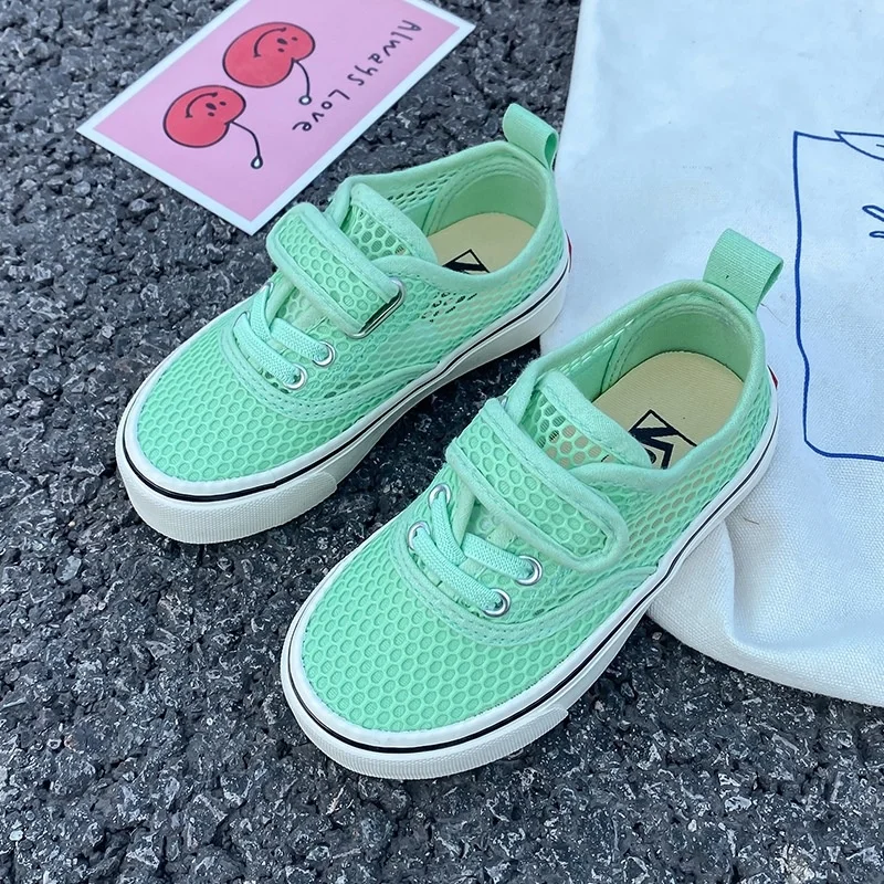 

Spring Summer Kids Sneakers Girls Sport Shoes Breathable Mesh Boys Running Shoes Child Sandals Tenis Infantil Flats