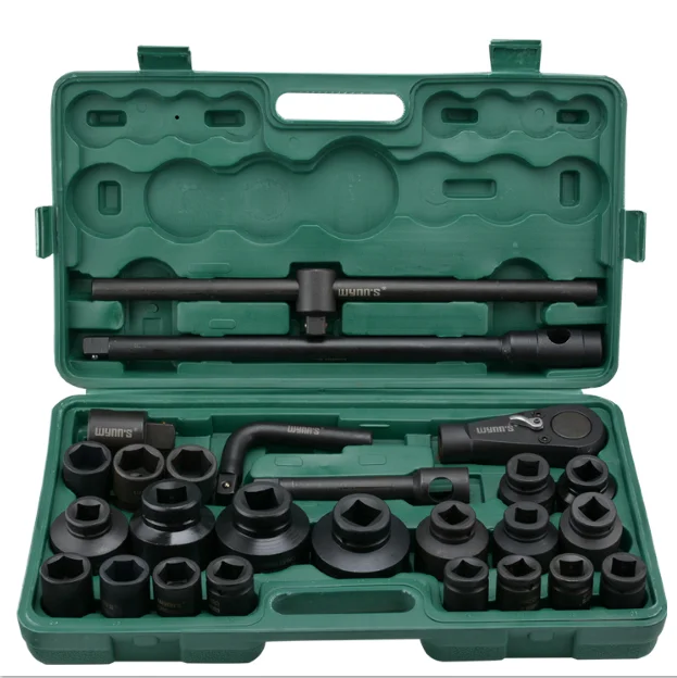 21 pcs 20mm Factory Price heavy duty black Hand Tools Portable Repair Kit Socket Wrench Set With Plastic Box and ratchet handle