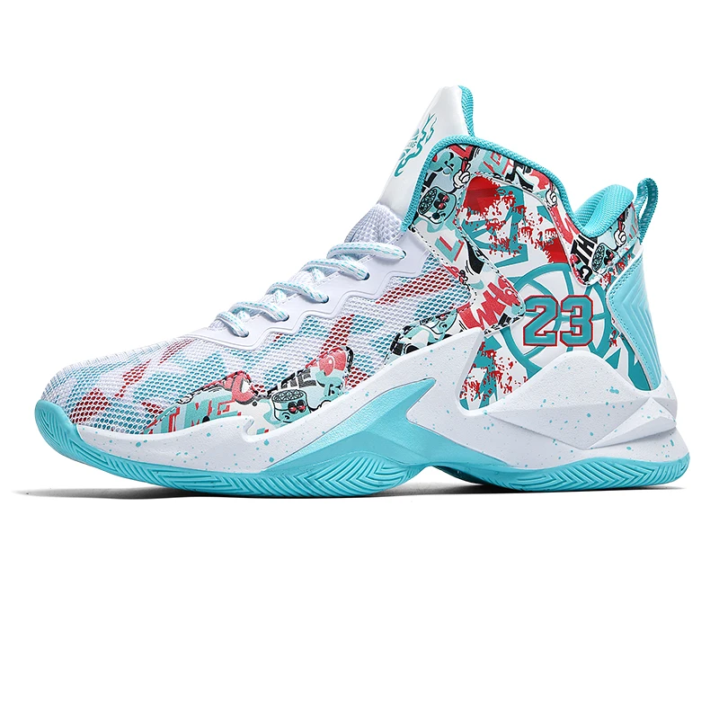 

Brand Mens Basketball Shoes Boys High-top Sneakers Casual Breathable Tennis Shoes Womens Comfortable Non-slip Youth Sports Shoes