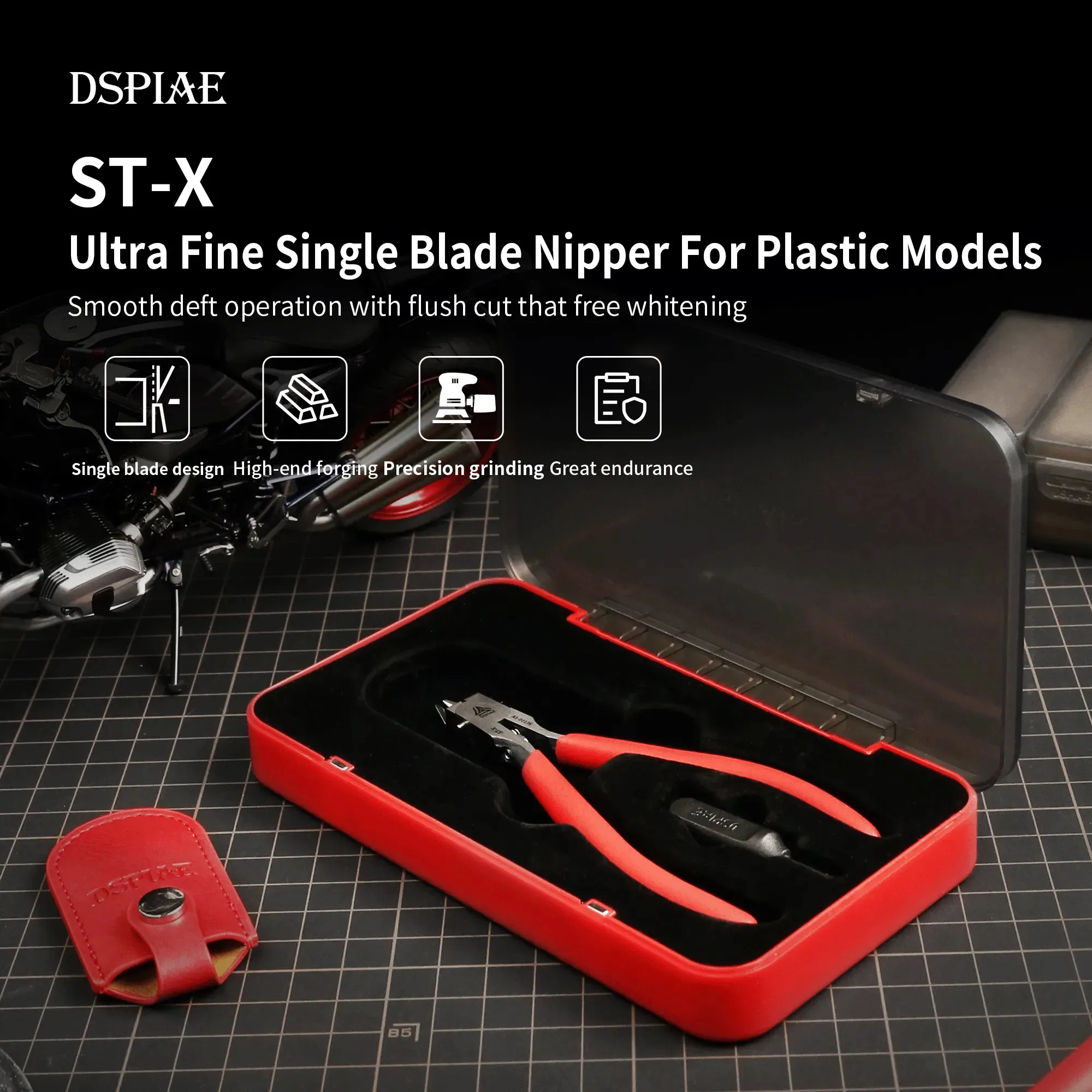 

DSPIAE UItra Fine Single Blade Nipper For Plastic Models ST-X