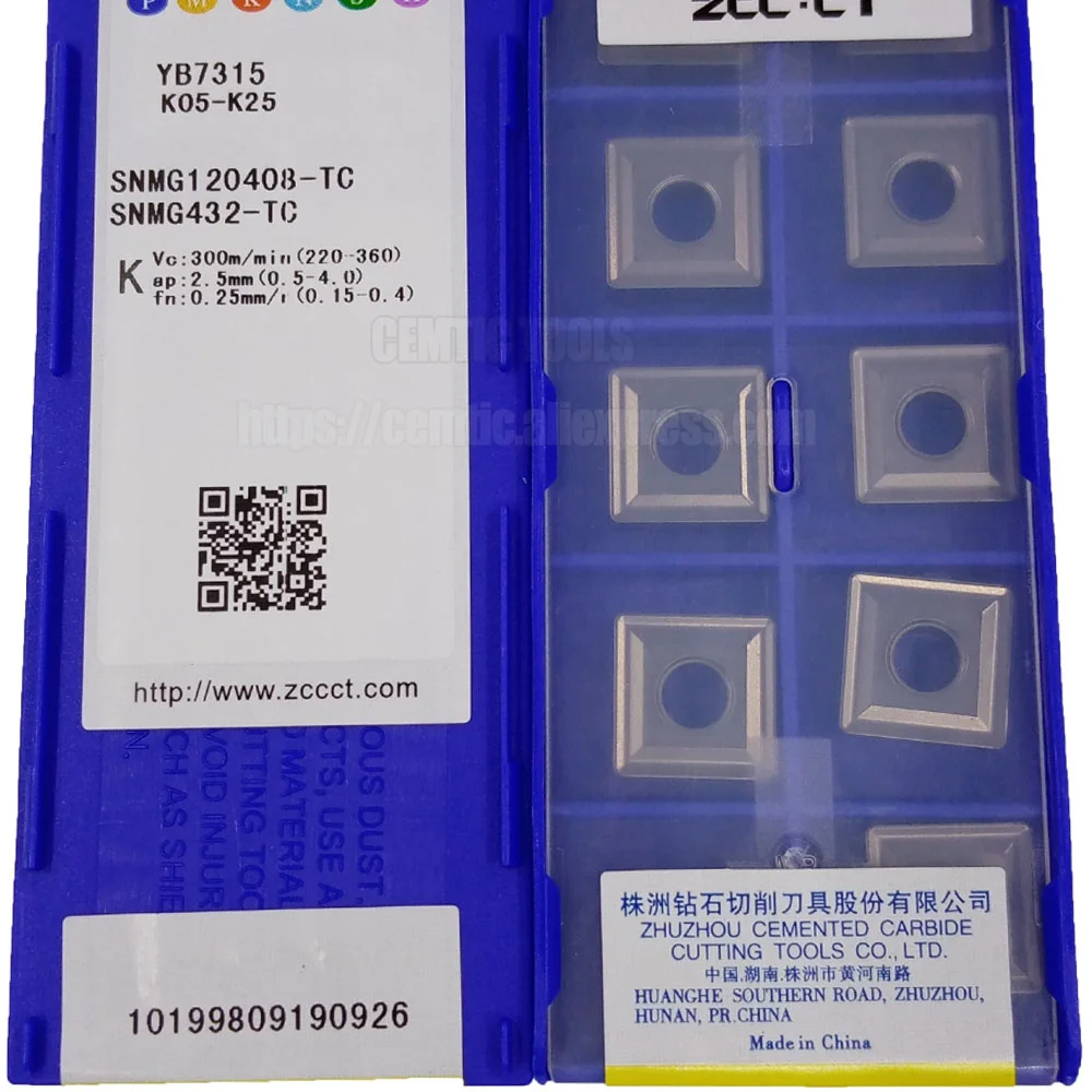 

ZCC YB7315 SNMG120408-TC YBD152C твердосплавная токарная вставка CNC Tool