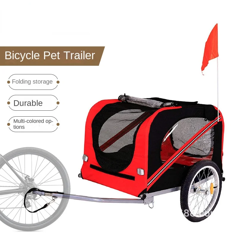 Buy Opvouwbare Hond Kat Fiets Trailer Trolley Outdoor Rijden Reizen Trailer