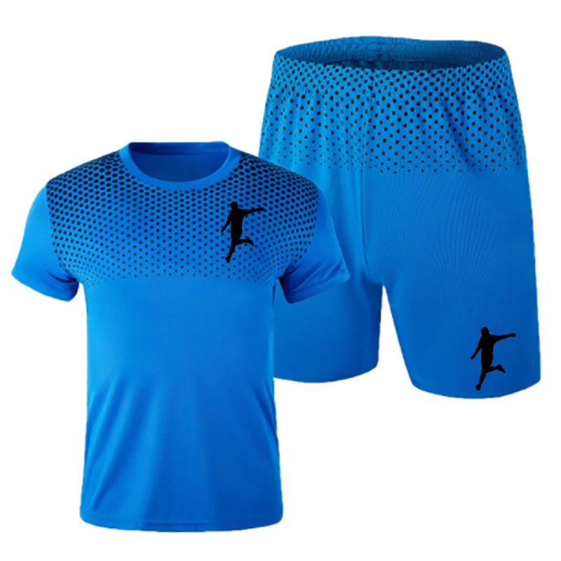 

2022 Summer New Men's Sports Suit Men's T-Shirt Shorts Men's Casual Fashion Men's Suit Two Piece
