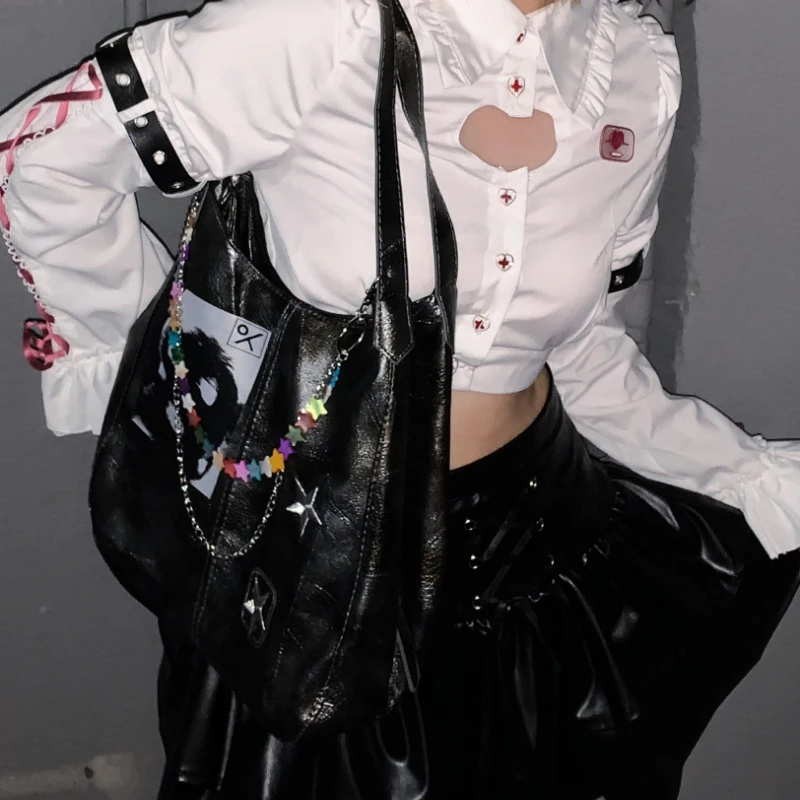 Винтажная повседневная женская сумка Y2k в стиле Харадзюку сумочки через плечо