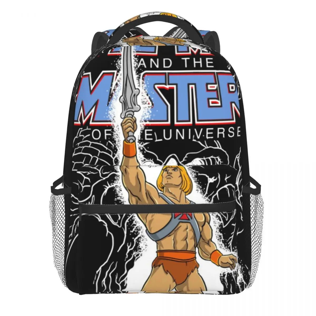 

Powerful Man Backpack Masters of The Universe Funny Backpacks Women Sport Durable High School Bags Colorful Rucksack