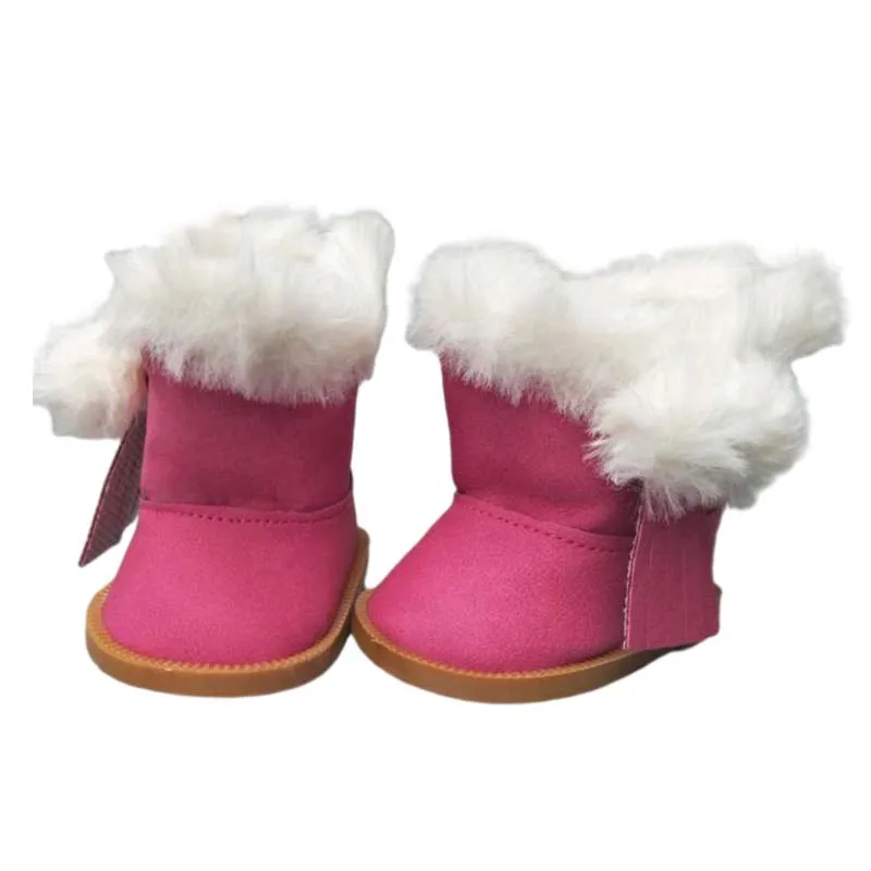 18 Inch Dolls Winter Boots Shoes Fit for  New Born Baby Dolls Boots Girl Play Toy Mini Shoes Gift images - 6