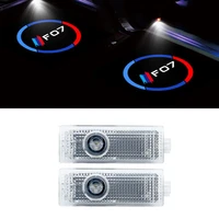 2 pieces led car door light automobile external accessories welcome light for bmw 5 series f07 logo auto hd projector lamp