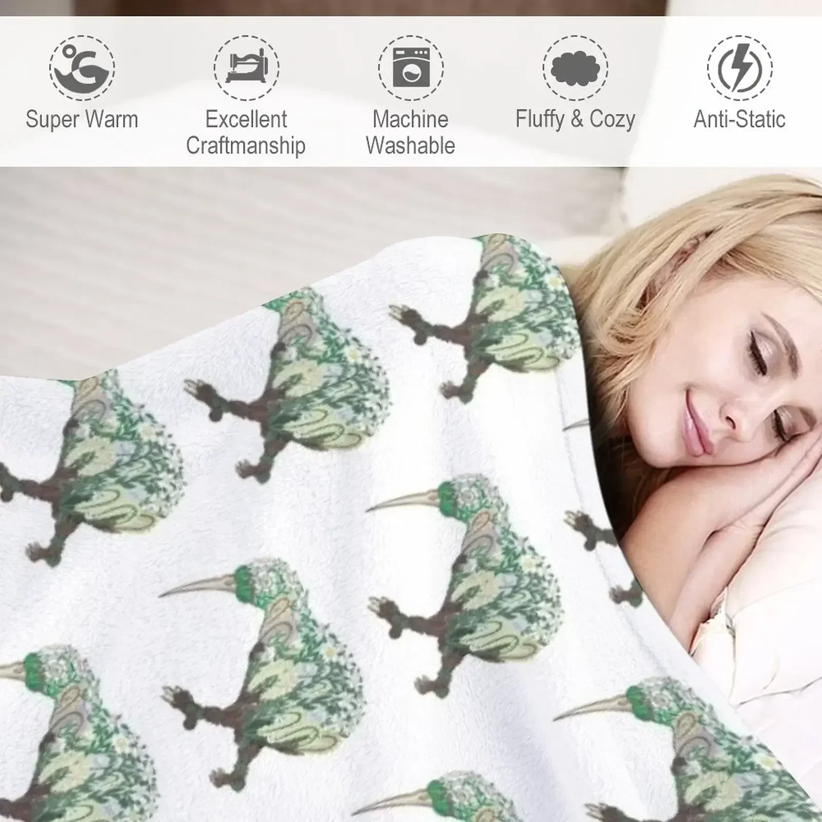 Волшебное одеяло с птицей киви милые клетчатые одеяла в стиле аниме для