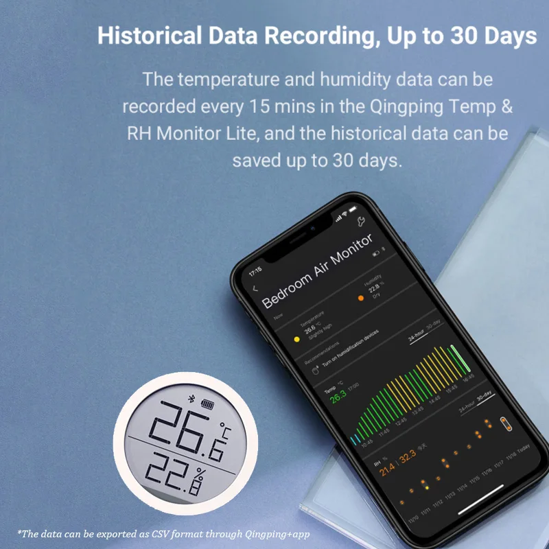 Bluetooth-гигрометр Qingping термометр датчик температуры и влажности для Apple