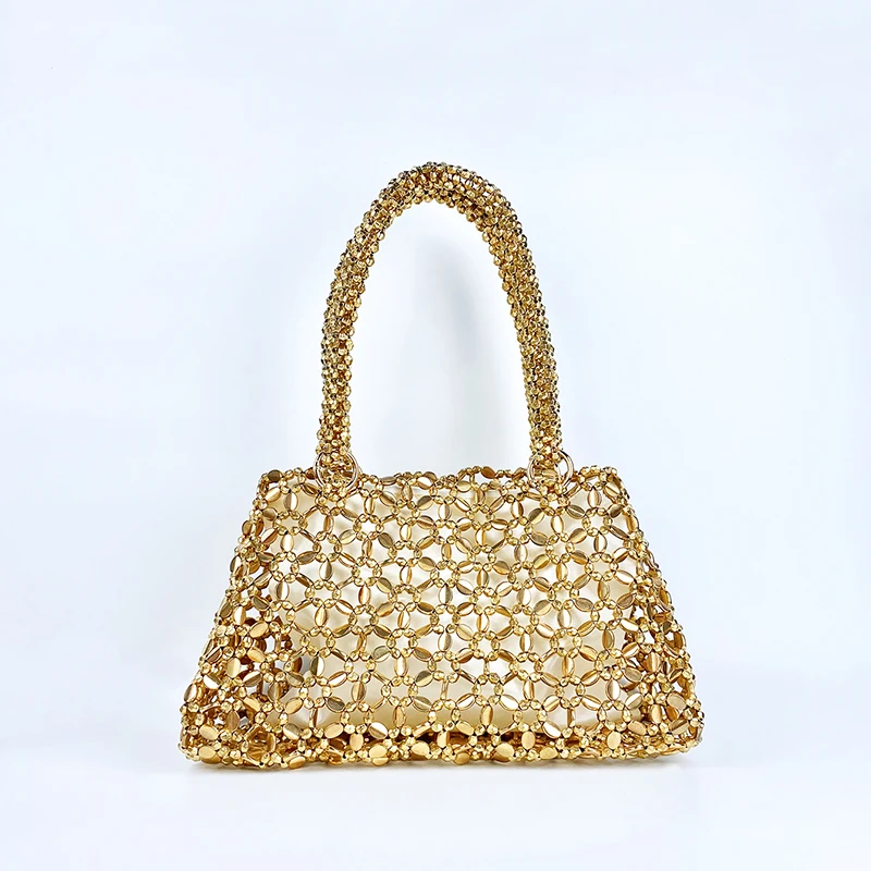 Корейская версия яркая Сумочка для подмышек ручной работы с жемчугом