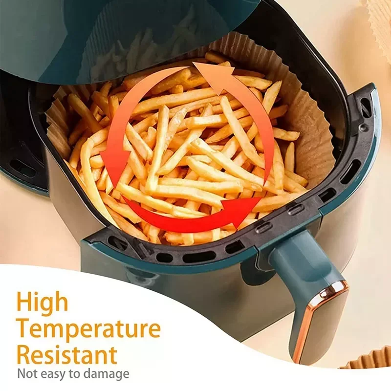 

NEW2023 Одноразовый бумажный вкладыш для фритюрницы, антипригарные вкладыши для фритюрницы, бумага для фритюрницы (200 шт.)