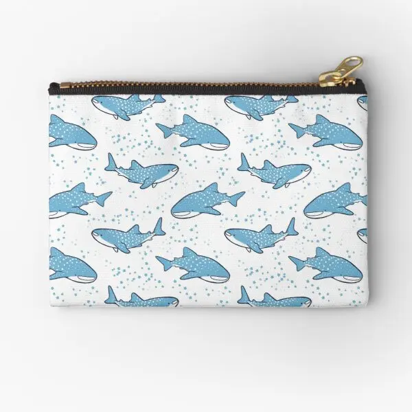 

Starry Whale Sharks Light Version Zipper Pouches Pure Coin Socks Storage Money Packaging Pocket Key Men Women Small Underwear