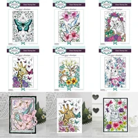 2022 new flower animal clear silicone stamp for diy dies scrapbooking paper cards handmade embossing album decorat craft stamps