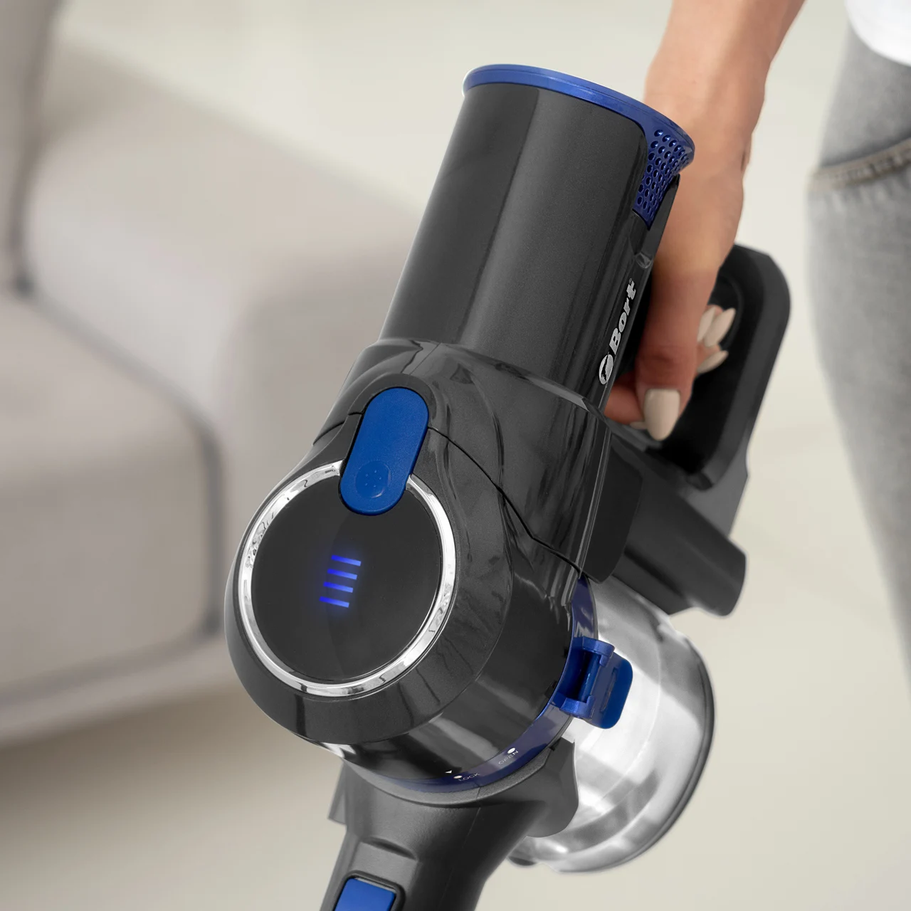 Пылесос ручной аккумуляторный Bort BSS 22DC Multicyclone (Li ion батарея на 22В турбо