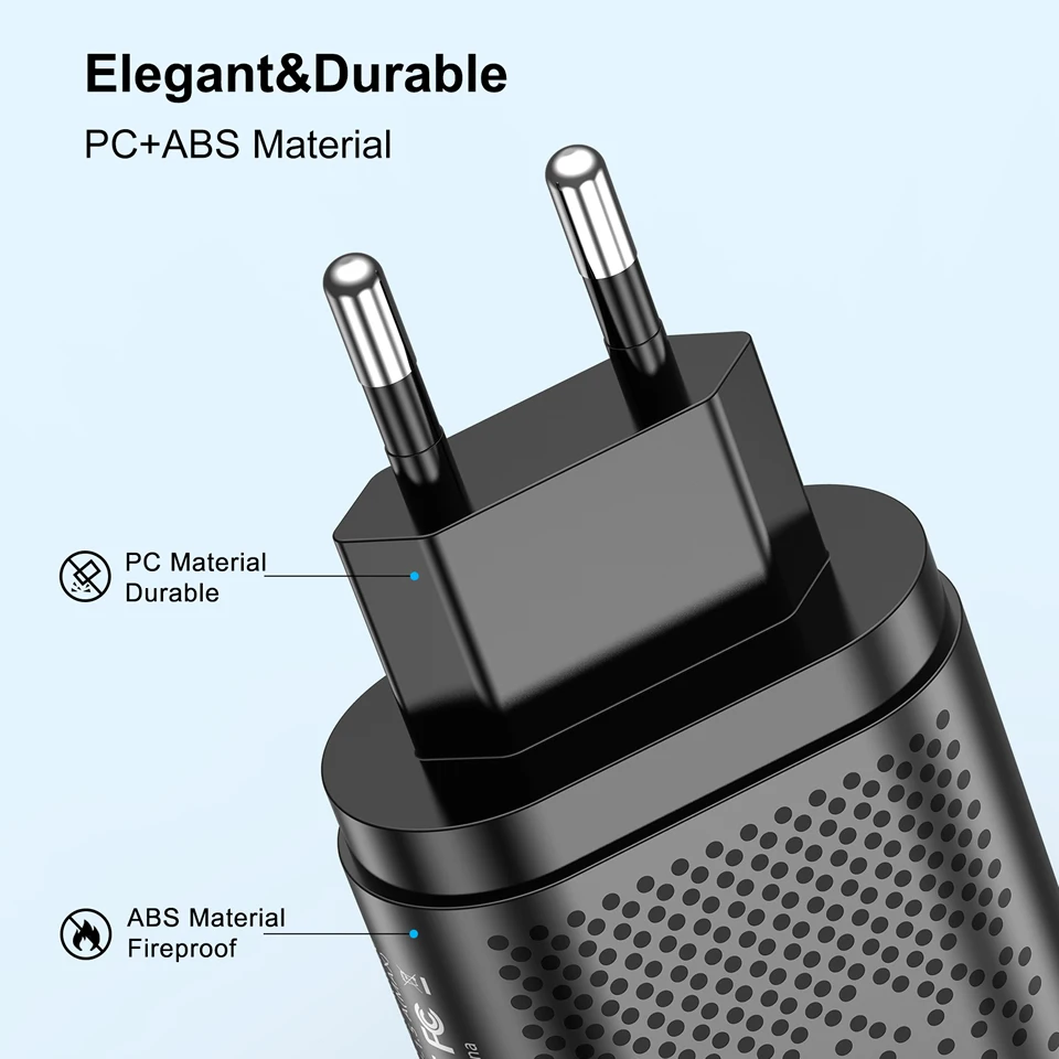 Фото Зарядка сетевая ELECTOP USB Type-C с поддержкой быстрой зарядки, 20 Вт №2
