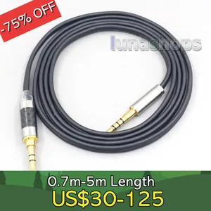 Black 99% Pure PCOCC Earphone Cable For Sony mdr-1a 1adac 1abt 100abn 100ap xb950bt wh1000x h600a h800 h900n z1000 LN007126