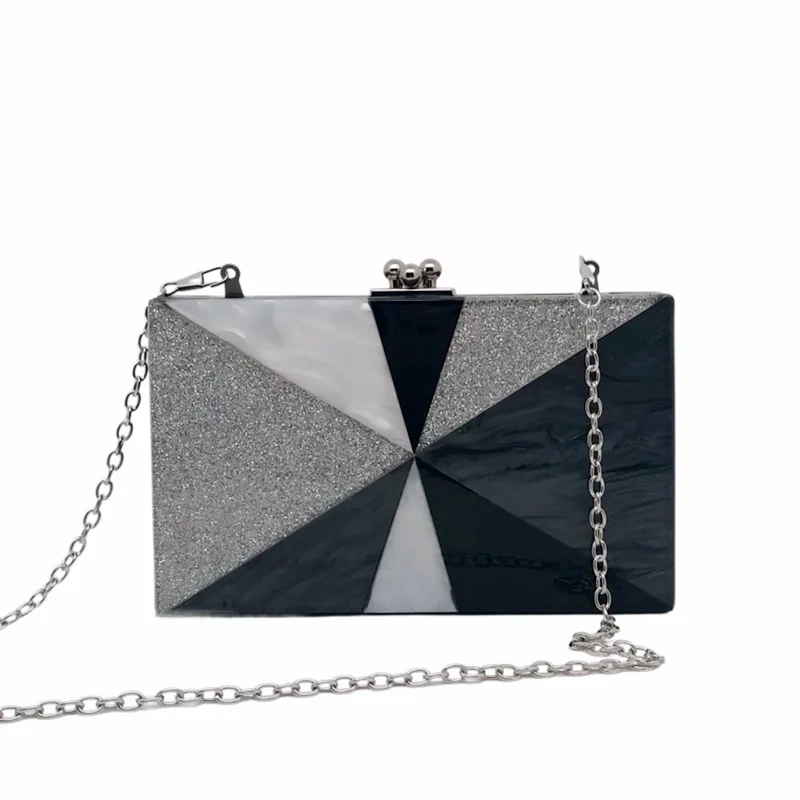 Дизайнерская Женская акриловая вечерняя сумка модный треугольный клатч в стиле