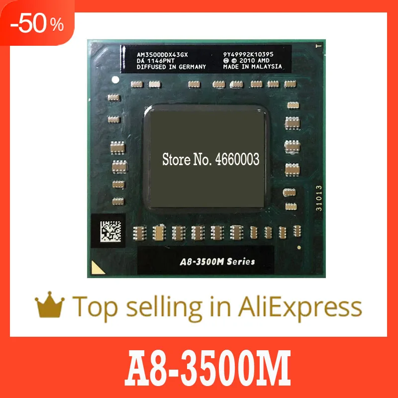 

40%off AMD A8-Series A8-3500M A8 3500M 1.5 GHz Quad-Core Quad-Thread CPU Processor AM3500DDX43GX Socket FS1