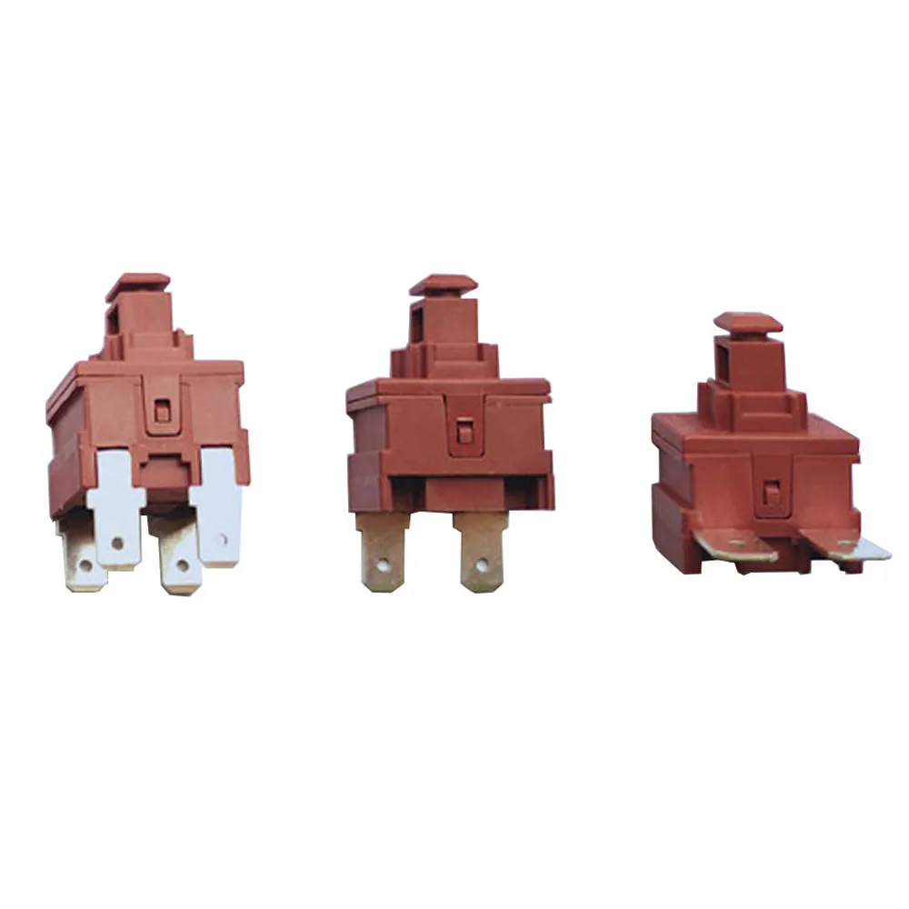 

2Pin 4Pin Power Switch Push Button KAN-L5 Switch 7.5A 250V AC 15A 125V AC Water Heater Vacuum Cleaner Self-locking Switch