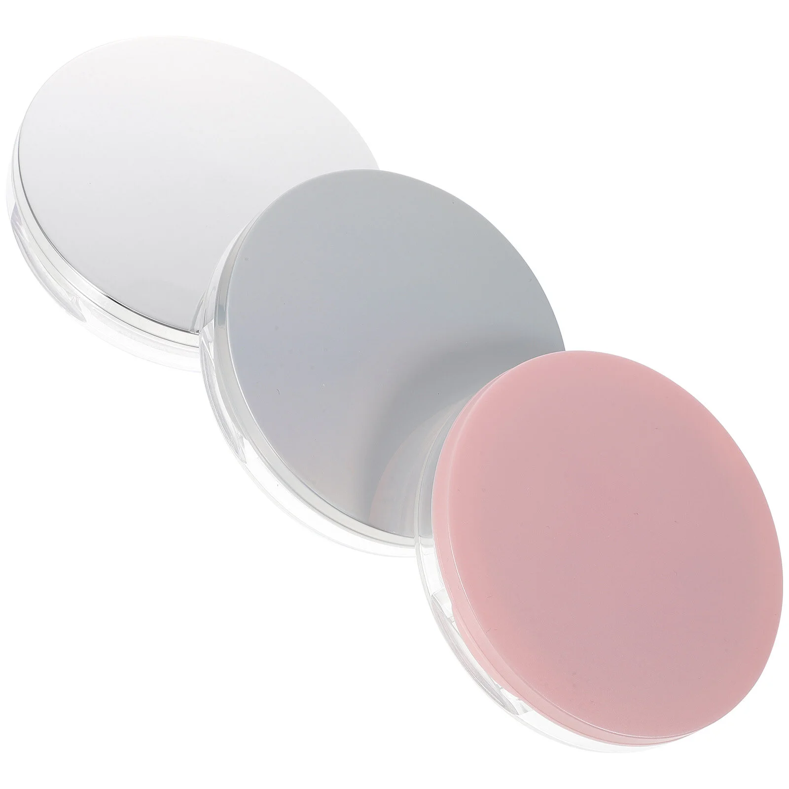 

3 Pcs Makeup Sponges Stylish Powder Container Loose Holder Puff Box Plastic Empty Case Beauty