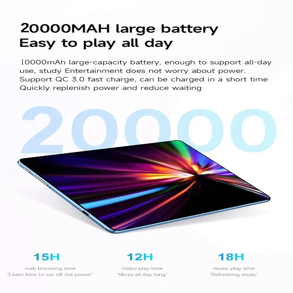 Фото 2026 НОВЫЙ планшет Pad 15 Pro Android 14 22 ГБ + 2 ТБ 20000 мАч Snapdragon 870 Оригинальные планшеты ПК 5G Dual SIM-карта WIFI HD 4K Mi Tab №3