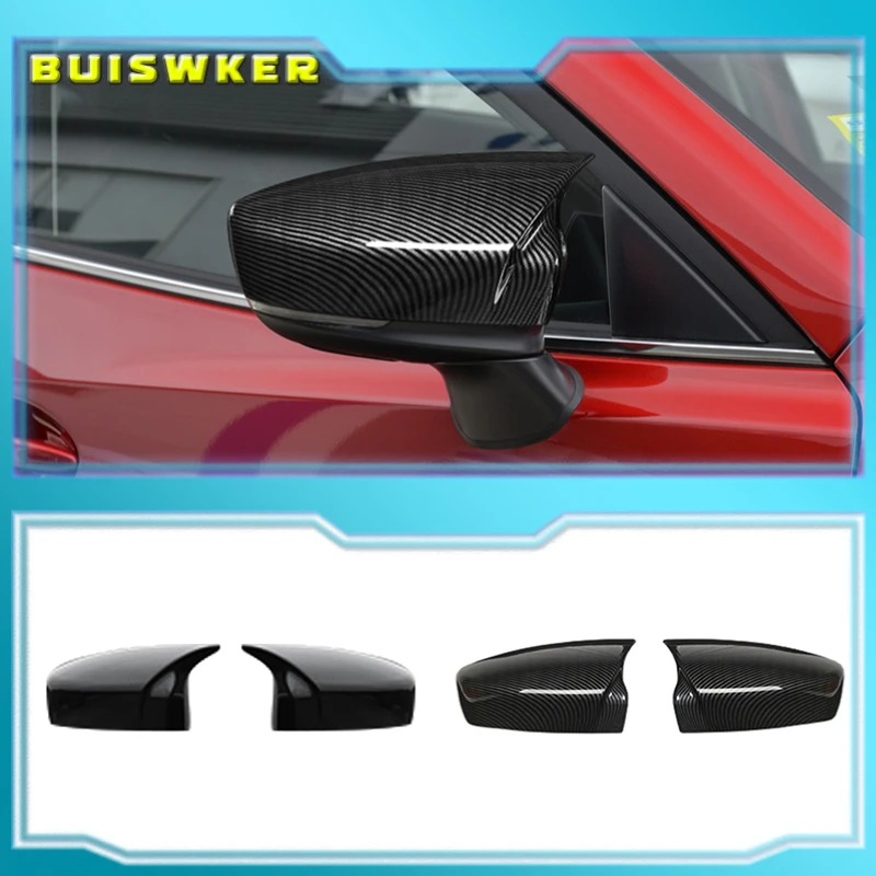 

ABS Carbon fibre For Mazda 3 Axela 2014 2015 2016 2017 2018 Accessories Car rearview mirror cover frame Cover Trim Car Styling