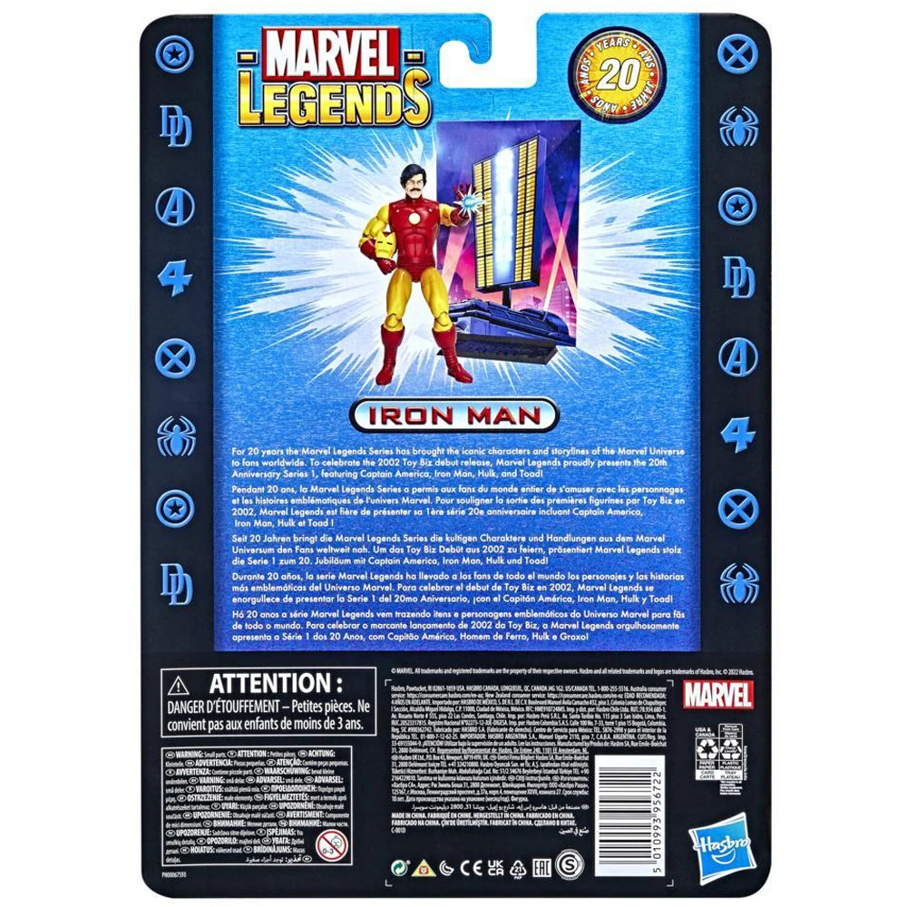 Фото [В наличии] Hasbro Marvel Legends Series 20th Anniversary Iron Man 6-дюймовый масштаб Toybiz Эксклюзивная экшн-фигурка аниме Модель игрушки №2