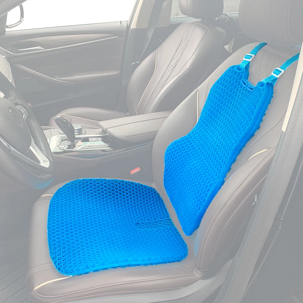 Gel Car Seat Cushion Breathable Honeycomb Design Seat Cushions Tailbone Pain Relief Seat Cushion For Office Home Desk Chair