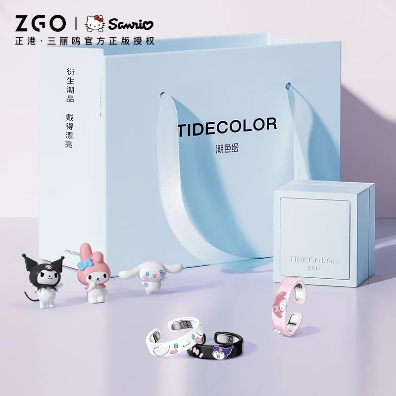 Открытое кольцо ZGO Sanrio Kuromi Dopamine для девочек аксессуары украшения
