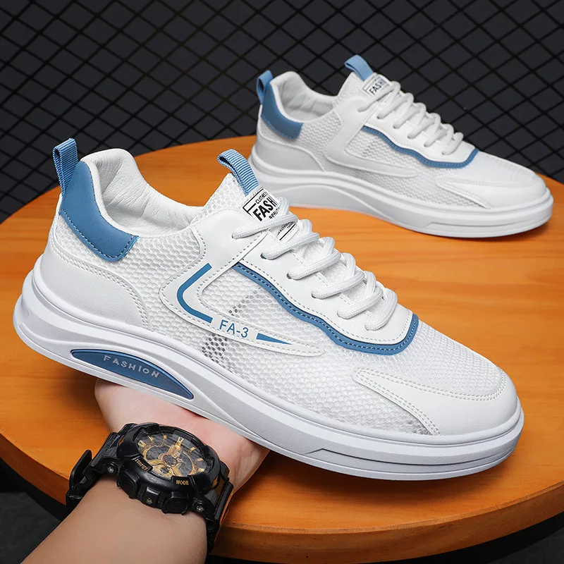 

Men's Shoes Summer Explosion Single Net Low Top Fashion Breathable Tennis Shoes Korean Small White Casual Men Luxury Sneakers
