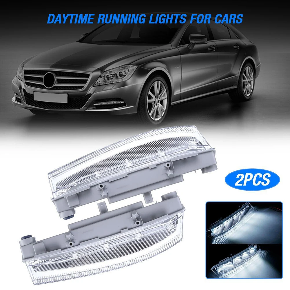 

1 Pair Car Daytime Running Light Fog Bulbs For Mercedes C/E Class W204 W212 R172 A2049068900 A2049069000 Car LED Lights