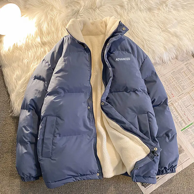 

Women's Winter Coats 2023 Harajuku Thicken Warm Jackets Loose Stand Collar Cotton Padded Parka Korean Clothing Female Streetwear