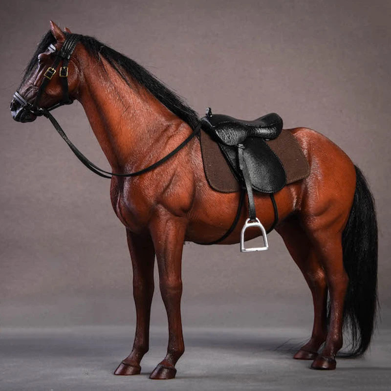Масштаб 1/12 имитация ПВХ теплая кровяная лошадь монтируемая модель животного
