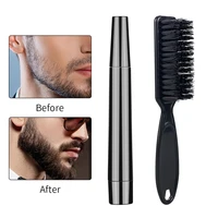 beard filling pencil set beard pen and hair brush barber facial beard enhancer waterproof mustache repair shape tool hair pencil