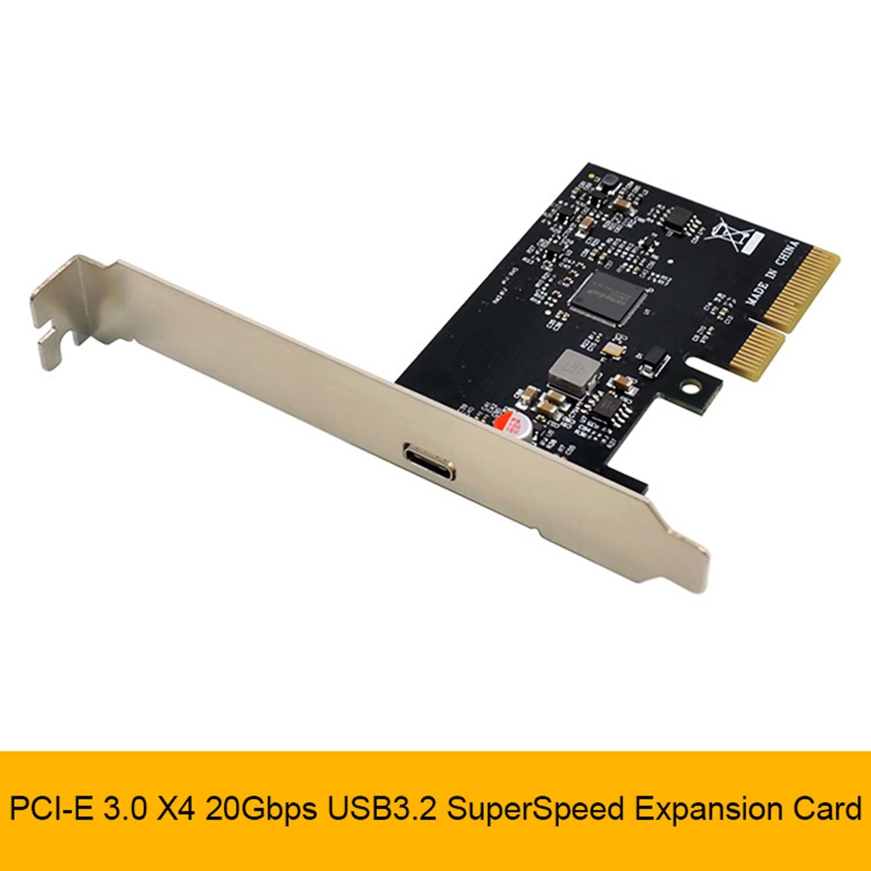 

PCI-E3.0 X4 USB3.2 Gen2X2 20Gbps Super Speed Industrial Conversion Expansion Card ASM3242 Chip Adapter Card