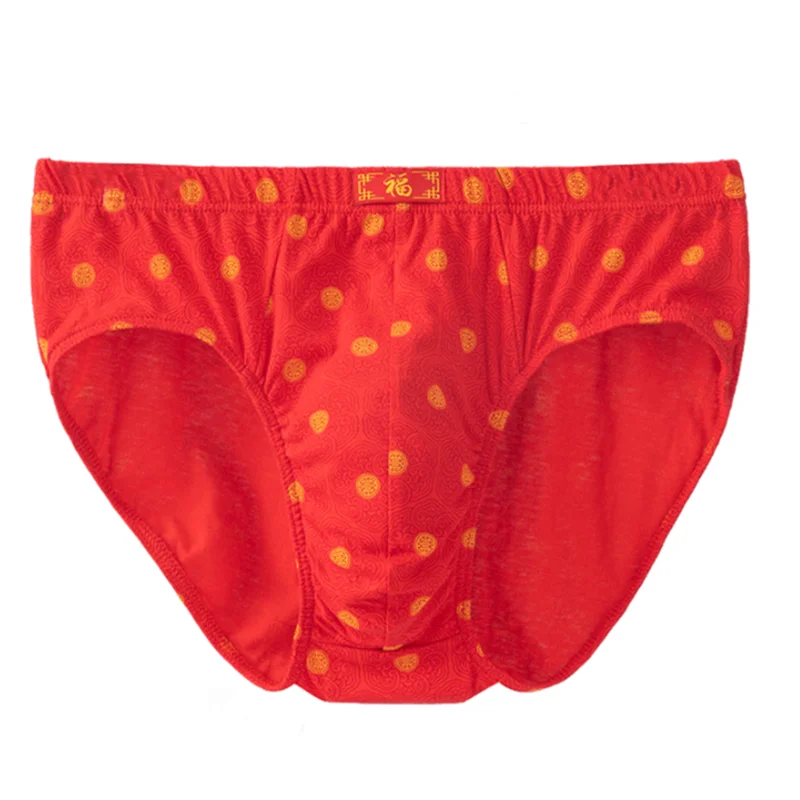 4 Pcs Big Size Men Briefs Shorts Red Underwear Cotton Panties Underpants Boy Undies Homme Knickers 2023 New Year Gifts