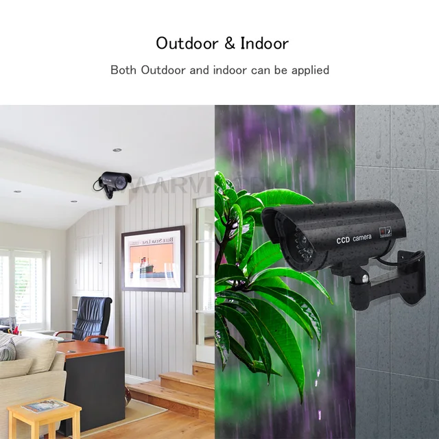 Outdoor Fake Camera Home Security Video Surveillance dummy camera cctv cameras videcam Mini Camera HD battery power Flashing LED 3