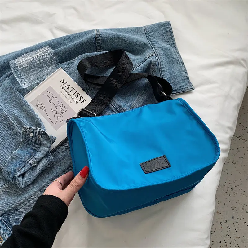 Harajuku Messenger Bag New Summer Wide Shoulder Strap Versatile Commuter Bag Unisex Crossbody Shoulder Bag