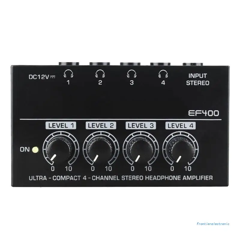 

4 Channels Mini Headphone Amplifier HA400 Ultra-Compact Stereo Amplifier with Power Adapter 10MHz Earphone DropShipping