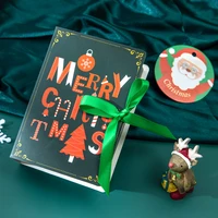1020pcs book shape merry christmas candy boxes bags christmas santa claus gift box navidad natal noel party decoration supplies