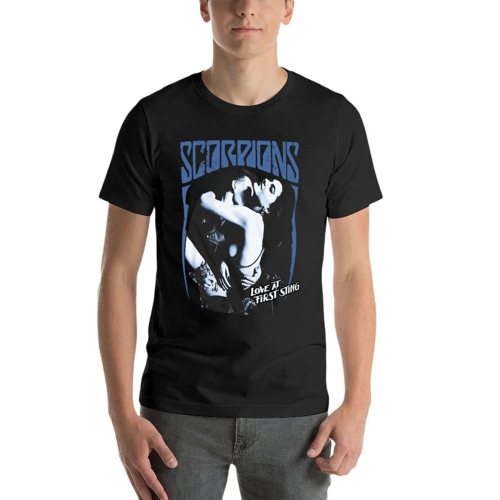 

Scorpions Love At First Sting Hard Rock Band Oversize T-Shirt Funny Men Clothes Short Sleeve Streetwear Big Size Top Tee