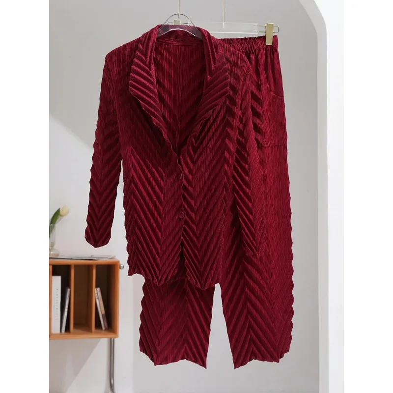 Женский комплект из 2-х предметов YUDX Miyake плиссированная куртка с отложным