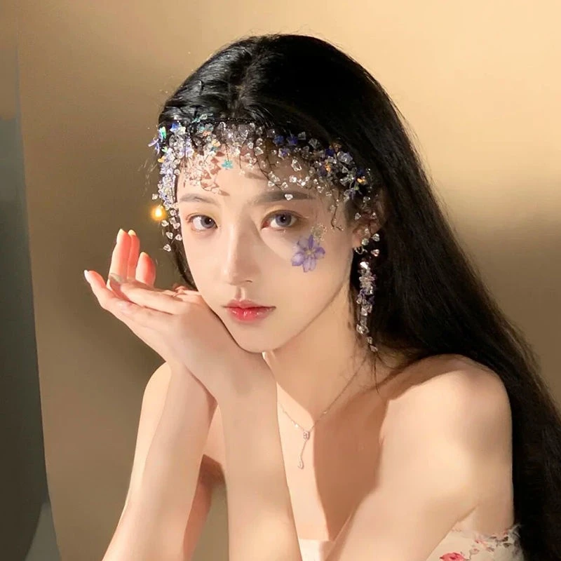 Женский винтажный головной убор обруч для волос со стразами и звездой свадебное