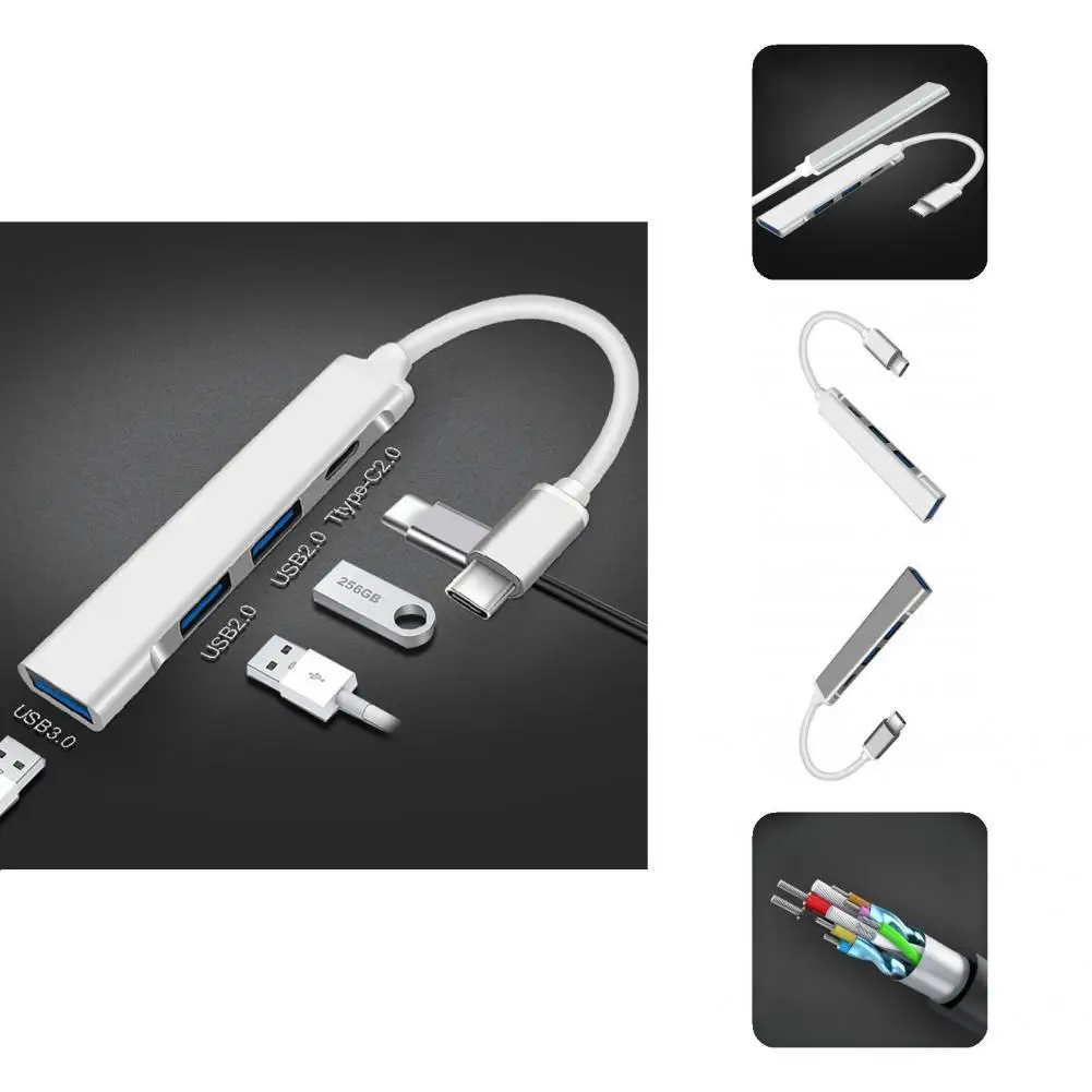 

Reliable Aluminium Alloy Portable 4 in 1 USB/Type-C Docking Station for Office Docking Station Hub Docking Station
