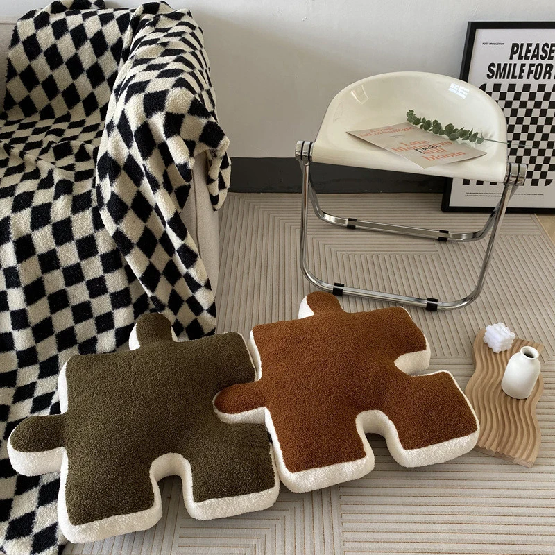 Creative Puzzle Shaped Pillow Seat Cushion for Living Room Sofa Throw Pillows Stuffed Plush Toy Crawling Mat Home Decoration 쿠션 |
